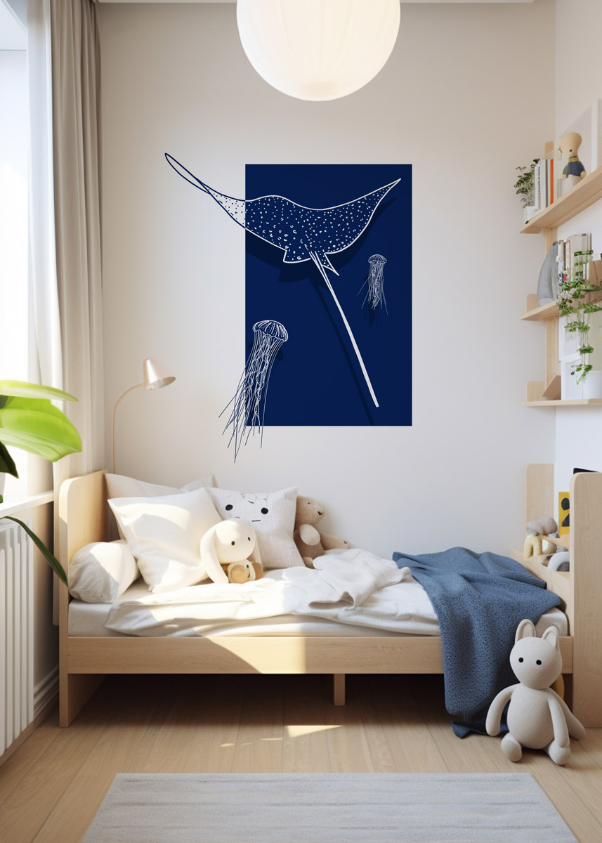 flash raie leopard mockup chambre enfant