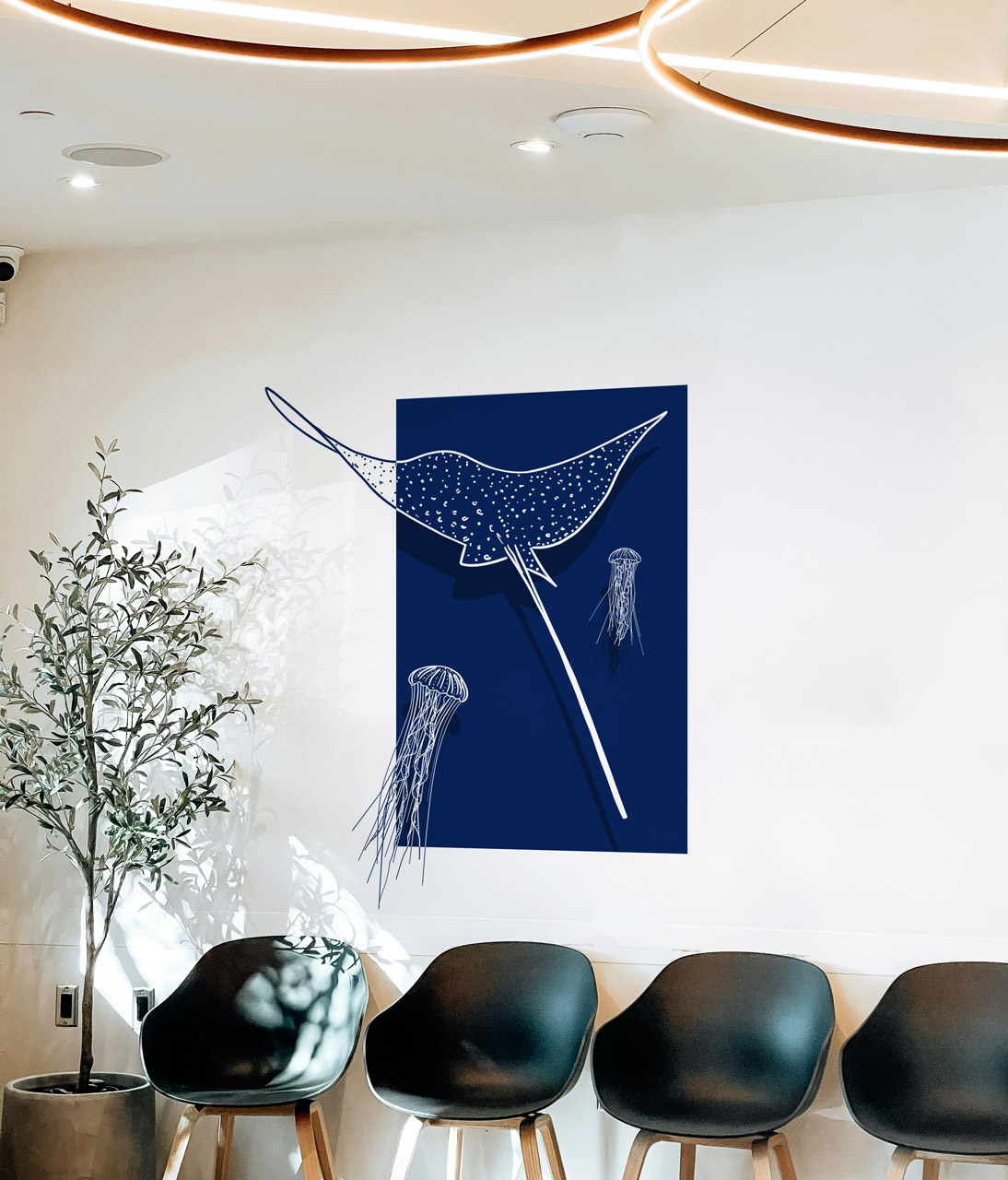 flash raie leopard mockup salle attente