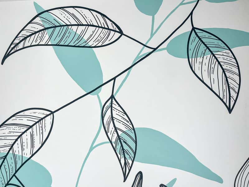 sianali fresque murale chambre vegetale detail 2