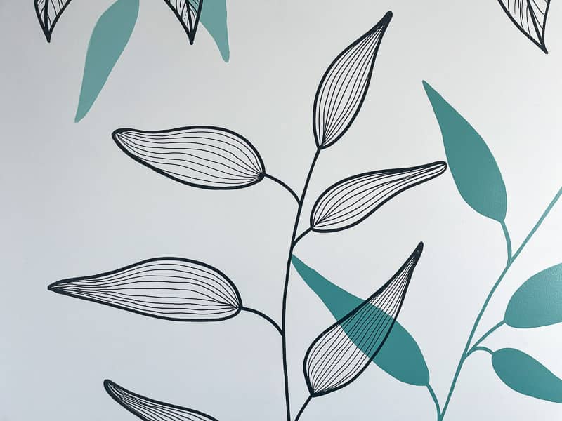 sianali fresque murale chambre vegetale detail 4