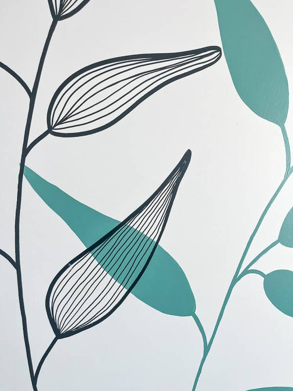 sianali fresque murale chambre vegetale detail 5