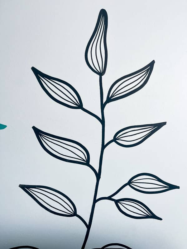 sianali fresque murale chambre vegetale detail 6