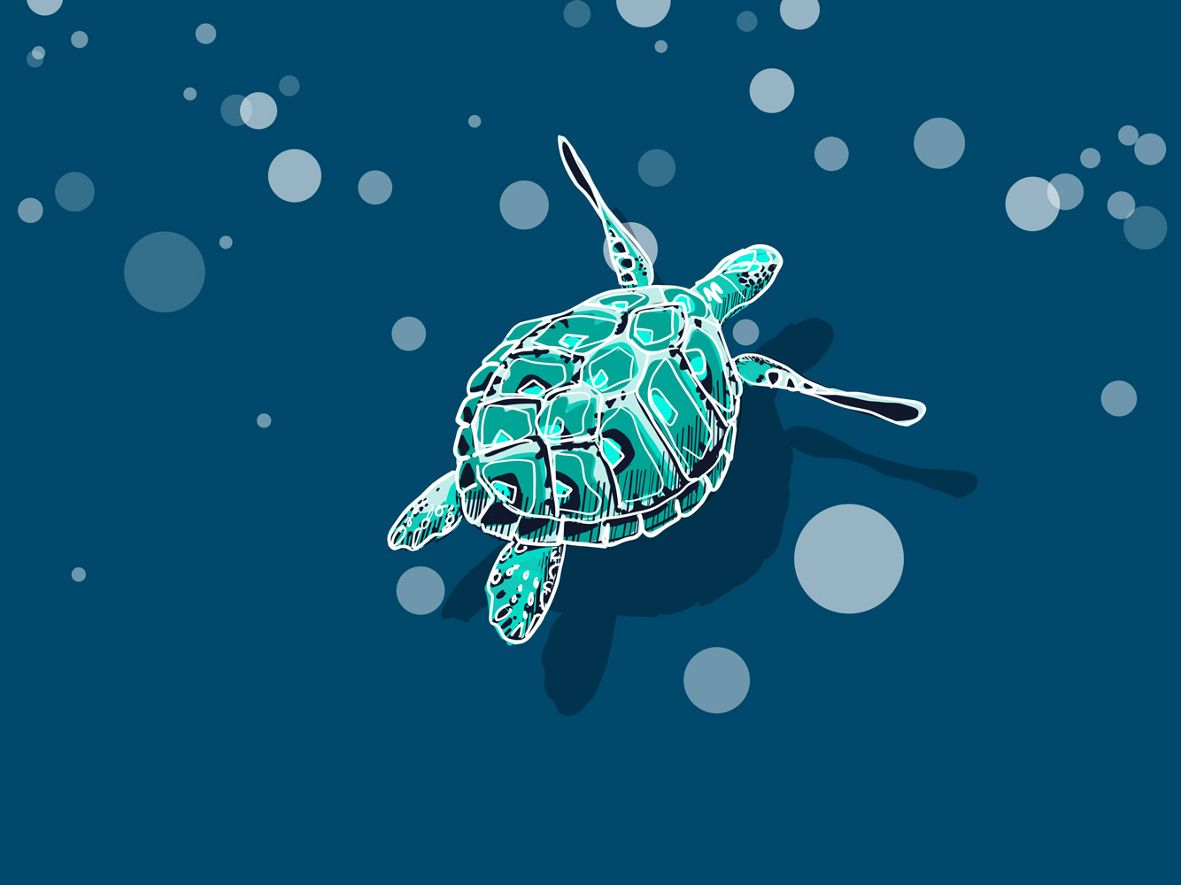 flash tortue marine verte